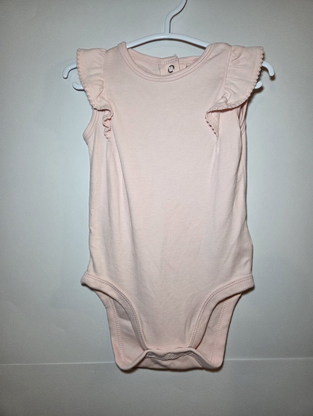 Amazon Essentials X Sofia Grainge Baby Girl Pink Ruffle Sleeve Bodysuit 12M